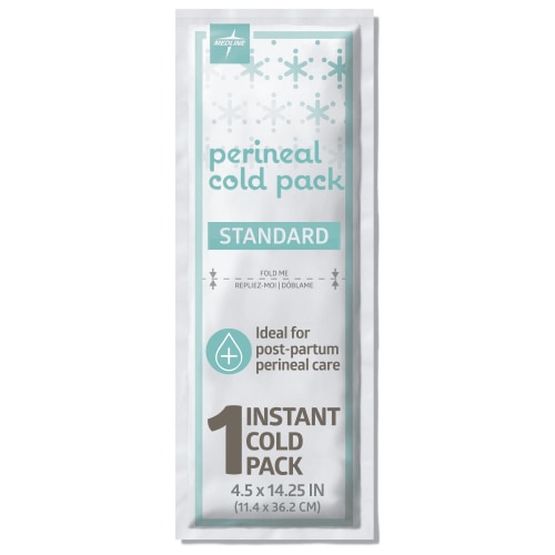 Medline Perineal Cold Packs, Postpartum Care Absorbent Pads, 24 Count, 4.5 in x 14.25 in HSA/FSA Eligible