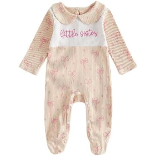 Newborn Baby Outfits Little Sister Romper Cute Onesie Jumpsuit Going Coming Home Outfit Fall Winter Clothes