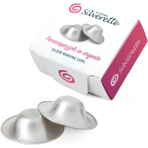 SILVERETTE® The Original Silver Nursing Cups, Nipple Covers for Breastfeeding Essentials, Model Number: 7300,Pure 925 Silver Nipple Shields for Breastfeeding, Lightweight Nursing Cups, Regular Size