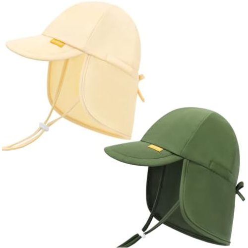 Adjustable Baby Sun Hats with UPF50+ & Neck Flap Protection - Perfect Swim & Play Toddler Hat for Girls & Boys