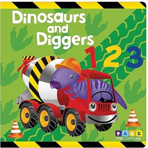 Dinosaurs and Diggers 123