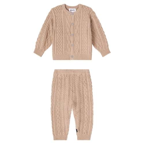 Baby Aran cardigan and pants set