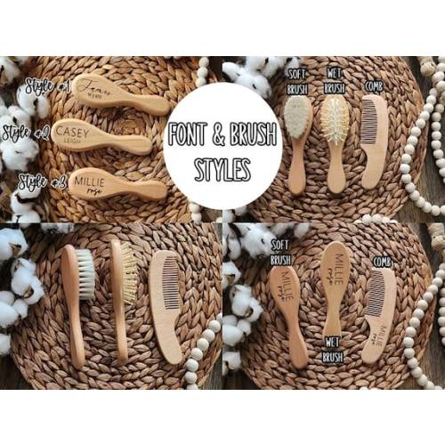 Engraved Baby Hair Brush Personalized Baby Soft Hair Brush Baby Shower Gift - Etsy