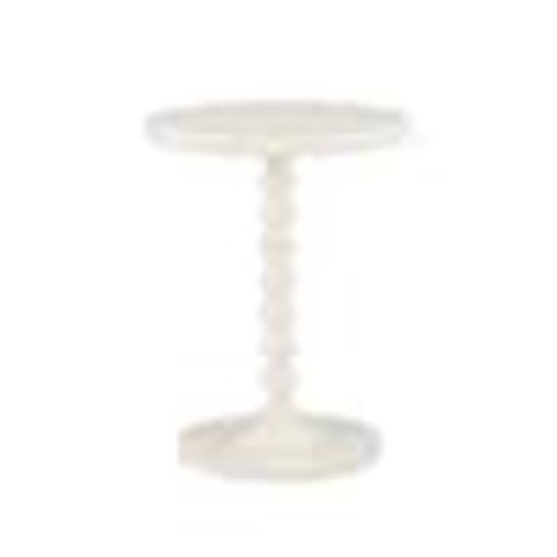 Linon Home Decor Spencer 17 in. Off White Round Wood End Table HD222006