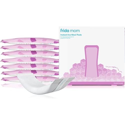 Frida Mom 2-in-1 Postpartum Pads, Perineal Ice Maxi Pads & Maternity Pad | Absorbent Instant Cold Therapy Packs and Maternity Pad Combined, Postpartum Care for New Moms