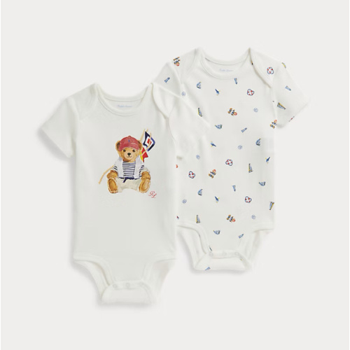 Polo Bear Cotton Bodysuit 2-Pack