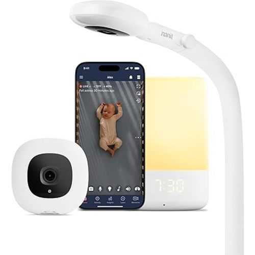 Nanit Essentials Smart Baby Monitor with Floor Stand – 1080p HD Wi-Fi Camera, Sleep Tracking, Two-Way Audio, Night Vision, Motion & Cry Notifications, White