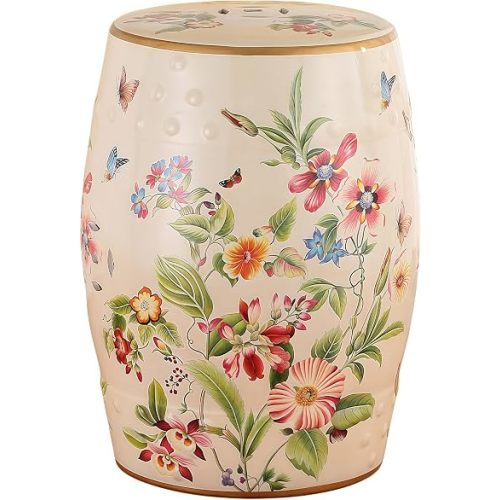 Ceramic Garden Stool, Chinese Stools, Indoor/Outdoor Side Table,Plant Stand