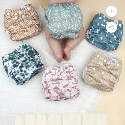 POCKET DIAPER 3.0 WITH INSERTS - 6 PACK(Calm Spring)