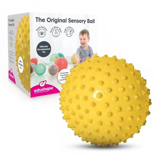 Edushape The Original Sensory Ball for Baby - 7" Transparent Green Color Baby Ball that Helps Enhance Gross Motor Skills for Kids Aged 6 Months & Up - Vibrant, Colorful & Unique Toddler Ball