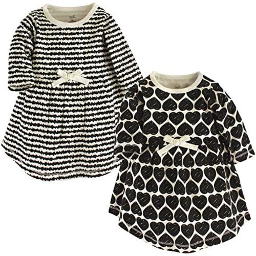 Touched by Nature Girls' One Size Organic Cotton Short Long-Sleeve Dresses