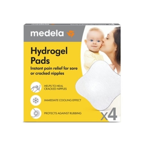 Medela Hydrogel Pads 4 Each Sterile (Instant Pain Relief for Sore or Cracked Nipple)