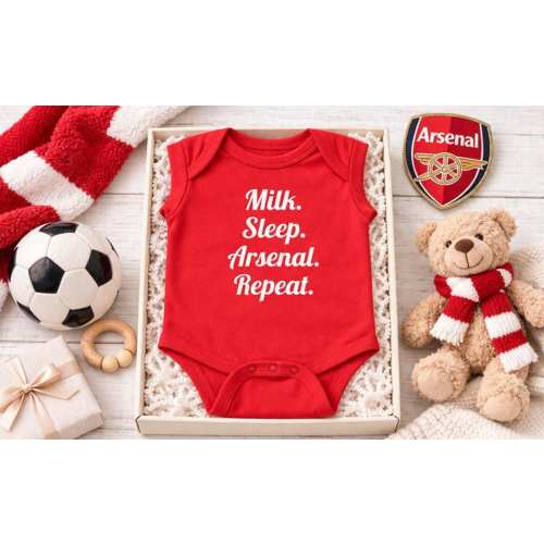 Body personalizado del Arsenal para bebé: el regalo perfecto para papás futboleros / Body con nombre personalizado