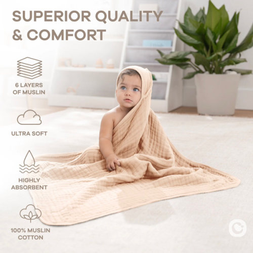 Baby Hooded Towels in Cream – Comfy Cubs