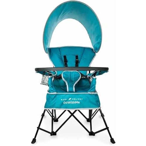 Baby Delight Go with Me Jubilee Deluxe Portable Chair | Indoor and Outdoor | Sun Canopy | Teal