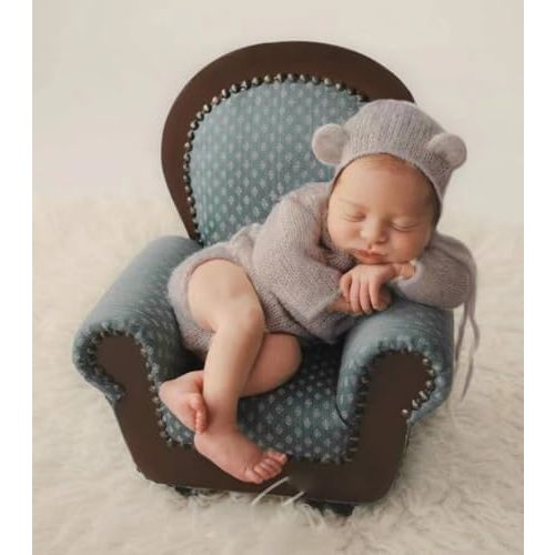 Newborn Photography props Bear Costume，Baby Photo Props Outfits Hat & Romper Infant Baby Girl Boys Newborn Photoshoot