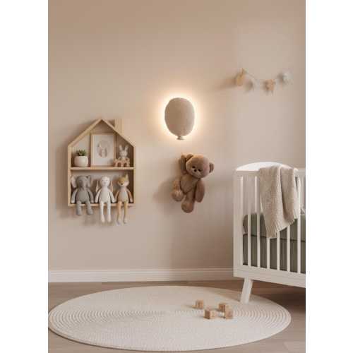 Balloon Night Light with Plush Toy: Nursery Wall Decor