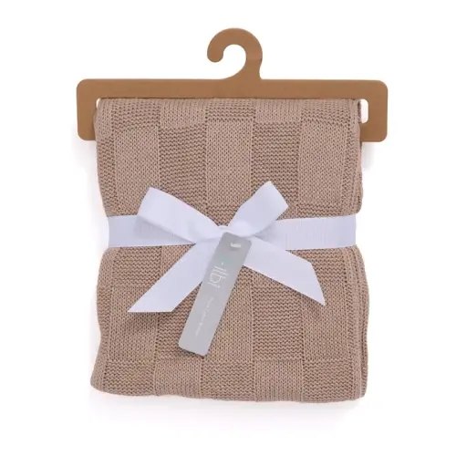 Bilbi Cotton Blanket Taupe | Baby Bunting AU
