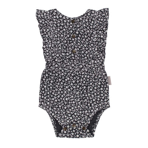 Chia Floral | Organic Muslin Ruffle Bodysuit 6-9m