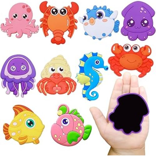 SUPINEEDO Fridge Magnet for Toddlers, Rubber Cute Animal Magnets for Baby,Refrigerator Magnets for Toddlers Educational Learning Toy Gift Whiteboard