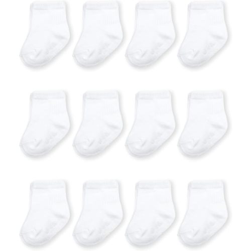 Fruit of the Loom Baby & Toddler Grow & Fit Flex Zones Cotton Stretch Socks - Unisex, Girls, Boys