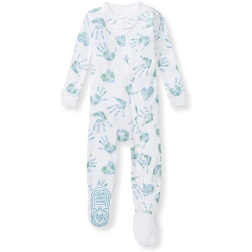 Burt's Bees Baby Boys' Pajamas, Zip-Front Non-Slip Footed Sleeper, Organic Cotton
