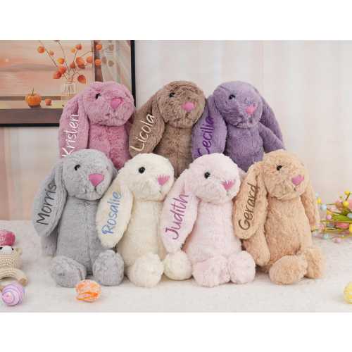 Personalized Embroidered Bunny Rabbit,Monogrammed Bunny,Newborn Baby Gift,Baby Shower Gift,Stuffed Animal,Plush Bunny Toy,Gift For Kid