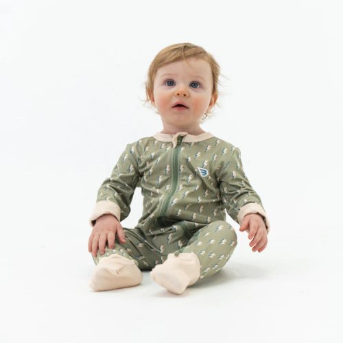 Baby Zip Up - Sage Lightning – BURLEBO