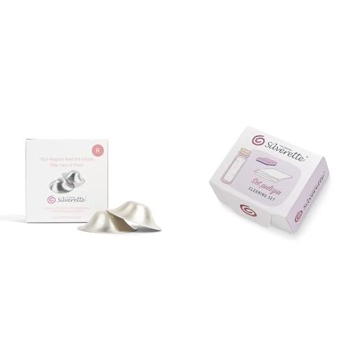 Silverette Nursing Cups Plus Silverette Cleaning and Maintenance Set.