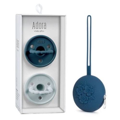 La’dore Baby Pacifier & Case Set – BPA-Free Silicone Soother for Teething Relief + Portable Pacifier Holder for Travel & Storage