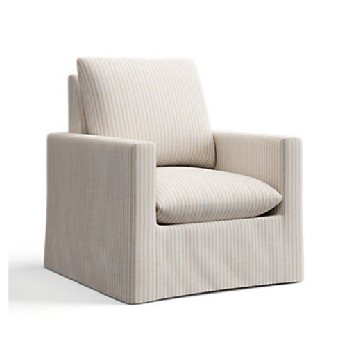 Ever Slipcovered Striped Nursery Glider Chair by Leanne Ford