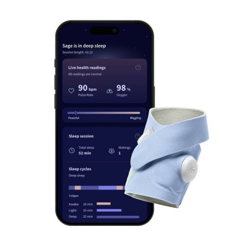 Owlet Dream Sock - Smart Wearable Baby Breathing and Movement Monitor with Live Heart Rate & Oxygen Alerts
