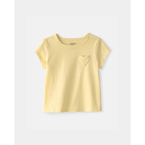 Baby Girl Heart Pocket Top - Yellow | Carter's