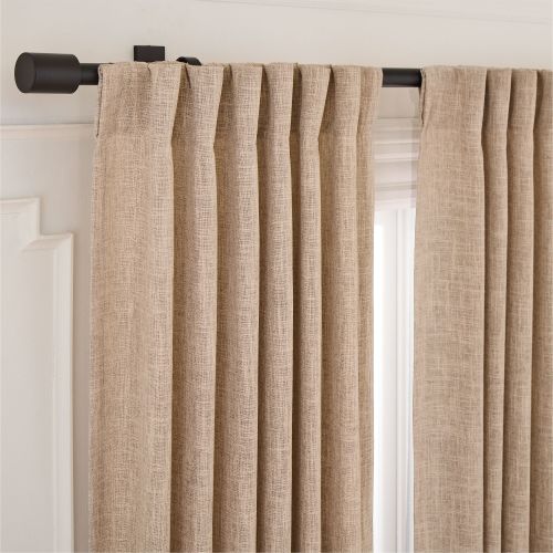 Crossweave Curtain, Belgian Flax, 48"x84", Set of 2
