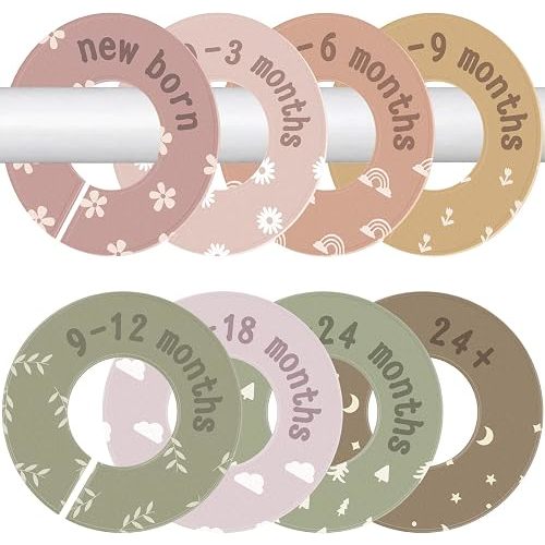 8PCS Baby Closet Dividers for Clothes,Double-Sided Baby Closet Organizer