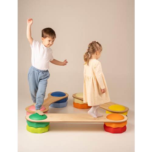 Wooden balance board, Stacking stones balance boards
