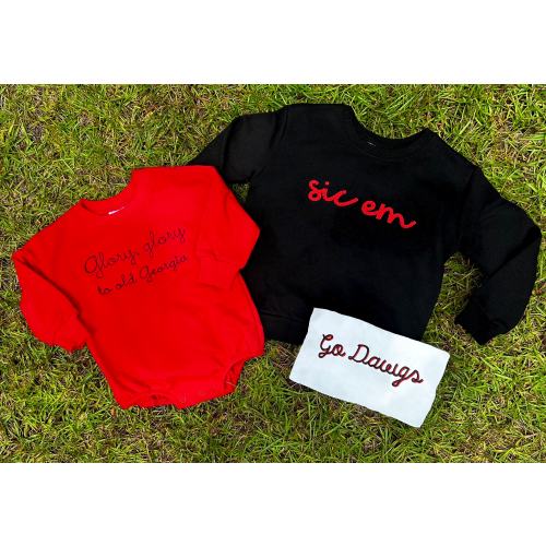 UGA Georgia Bulldogs kids sweatshirt bubble boys girls toddler sic em go dawgs glory glory GA tshirt football