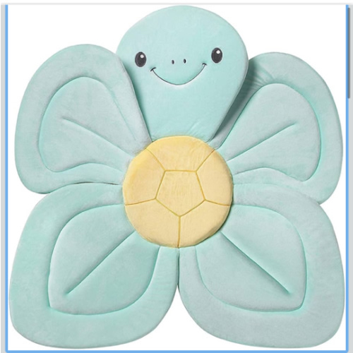 Nuby Turtle Baby Bath Cushion for Bathtub or Sink, Soft and Easy to Dry Fabric, 0-6 Months, Turquoise