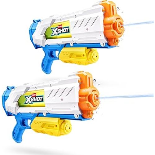 XSHOT Water Fast-Fill Medium Water Blaster (2 Pack) by ZURU, Watergun, 2 Pack X Shot Water Blaster (Fills with Water in just 1 Second!)