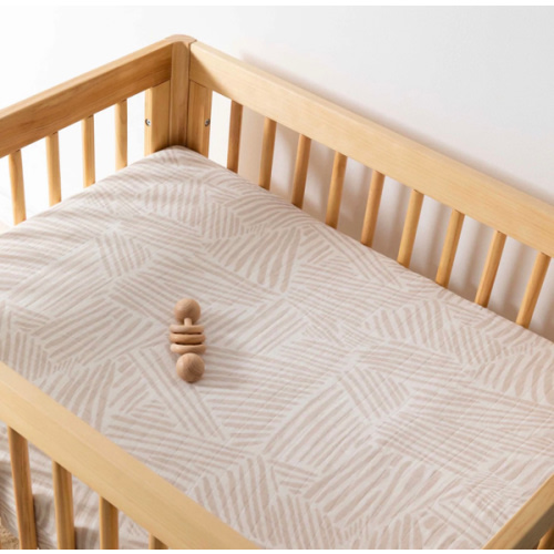 Babyletto All-Stages Midi Crib Sheet in Oat Stripe