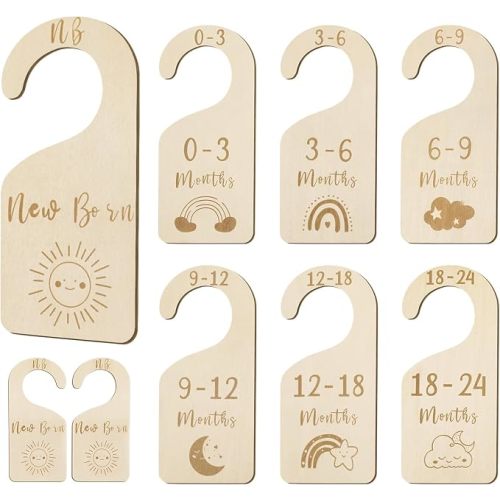 Double Sided Baby Closet Dividers for Newborn to 24 Months, 7 Pcs