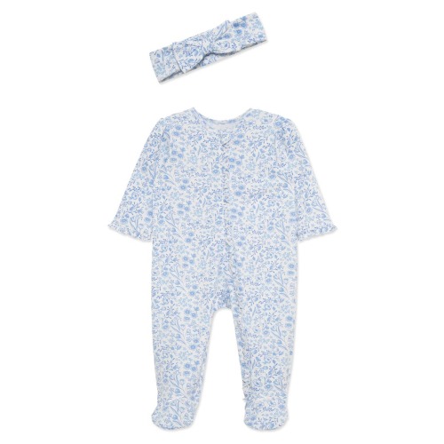 Floral Cotton Footie & Headband Set (Nordstrom Exclusive) (Women) | Nordstromrack