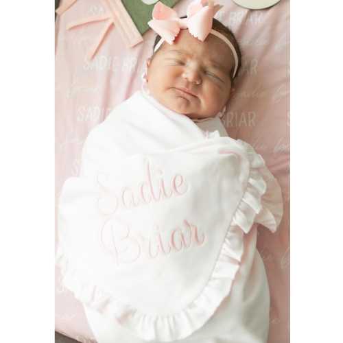 Baby blanket, personalized baby blanket, monogrammed baby shower gift, stroller blanket, pima cotton