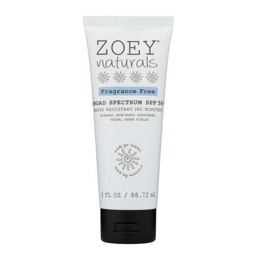 Zoey Naturals SPF 50+ Sheer Finish Mineral Sunscreen 3 oz