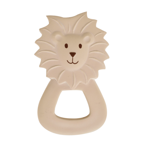 Tikiri | Organic Rubber Lion -Flat Teether | Bambino Eco Toys