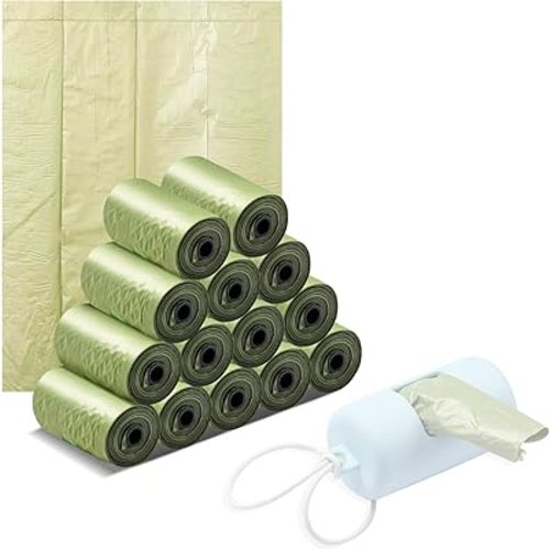 14 Rolls Waste Disposal Bags Refills Compatible with Ubbi On the Go Gray Bag Dispenser, Leak Proof Baby Poop Baggies for Travel, Diaper Disposal Bags for Quick Changes and Easy to Use (14 x 15 Count)