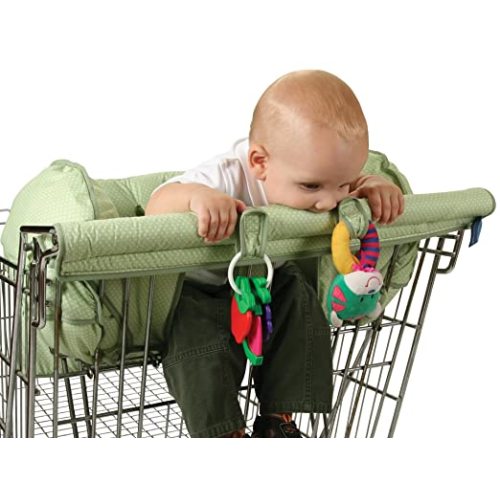 Leachco Prop 'R Shopper Shopping Cart Cover, Green Pin Dot
