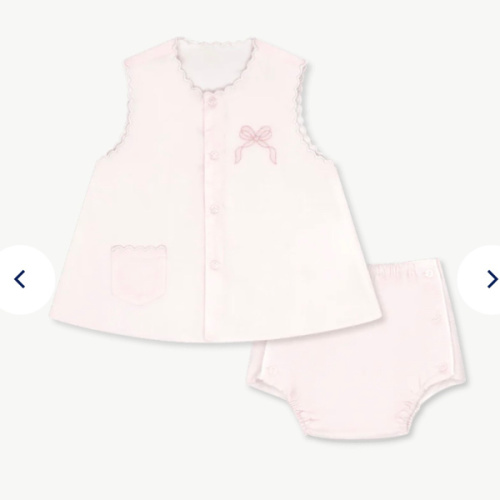 Maria Diaper Set - Blessing Pink, Bow