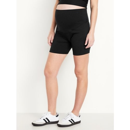Maternity Full-Panel CloudComfy Biker Shorts -- 6-inch inseam