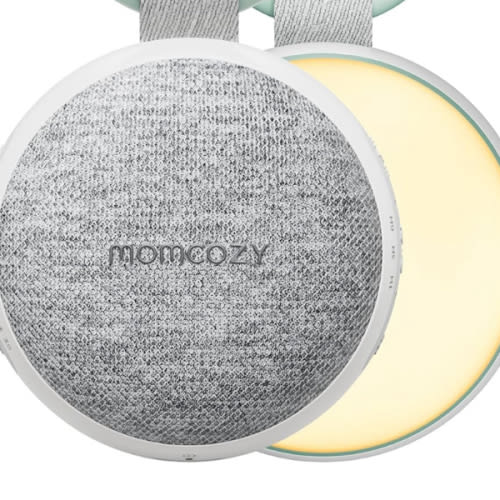 Momcozy Portable Sound Machine with Night Light, White Noise Sound Machine for Baby, 20 Soothing Sounds, Sound Therapy, Long-Lasting Power, Timer, Clips on Stroller, Baby Shower Gifts